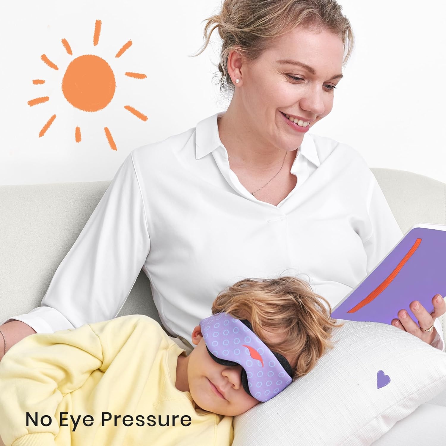 image:imageManta Kids Sleep Mask Comfy amp Cute Blackout Sleeping Mask with Adjustable Eye Cups Soft amp Breathable Machine Washable Kids Eye Mask for Girls Boys Toddler Aged 6 PeriwinklePeriwinkle