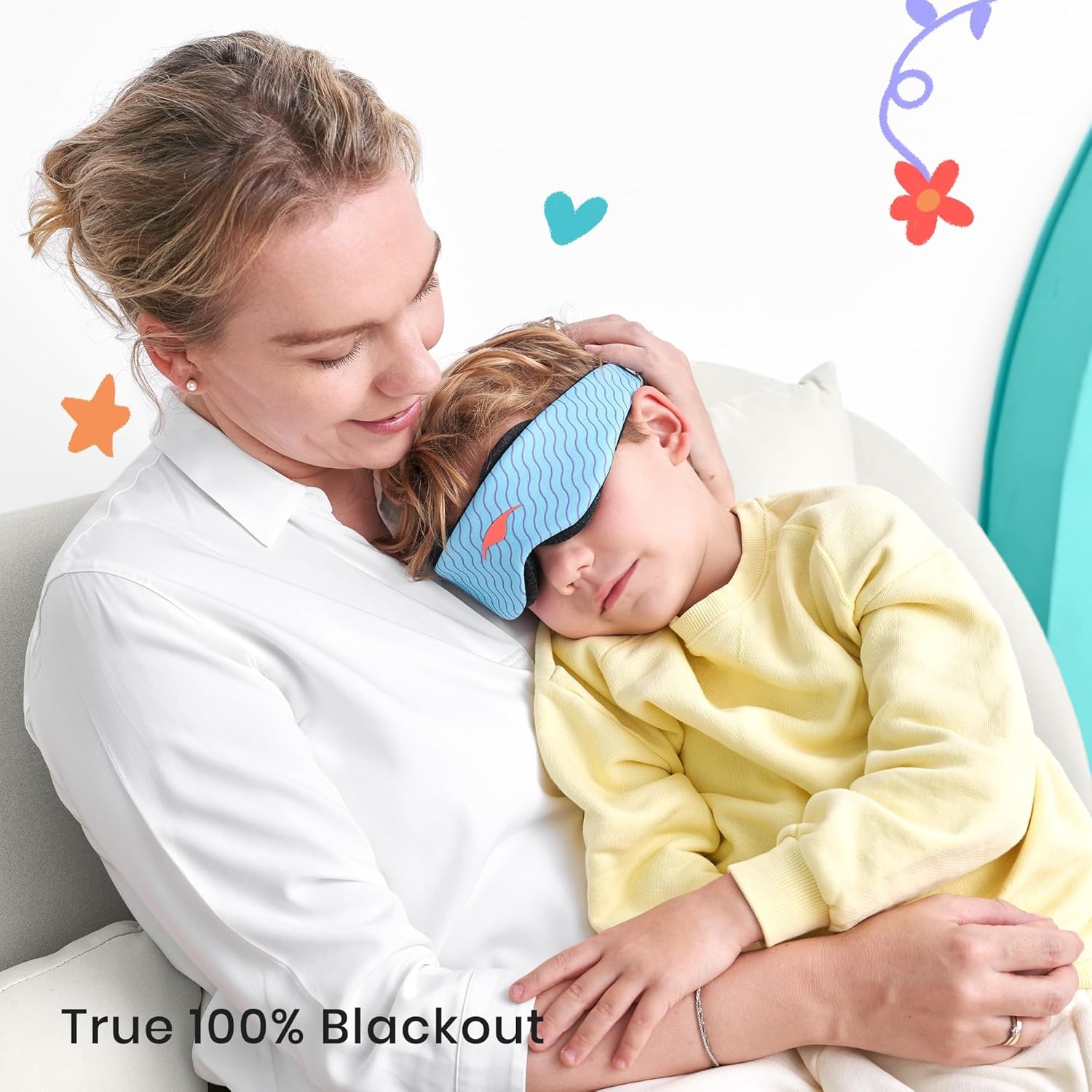 image:imageManta Kids Sleep Mask Comfy amp Cute Blackout Sleeping Mask with Adjustable Eye Cups Soft amp Breathable Machine Washable Kids Eye Mask for Girls Boys Toddler Aged 6 PeriwinkleArctic Blue