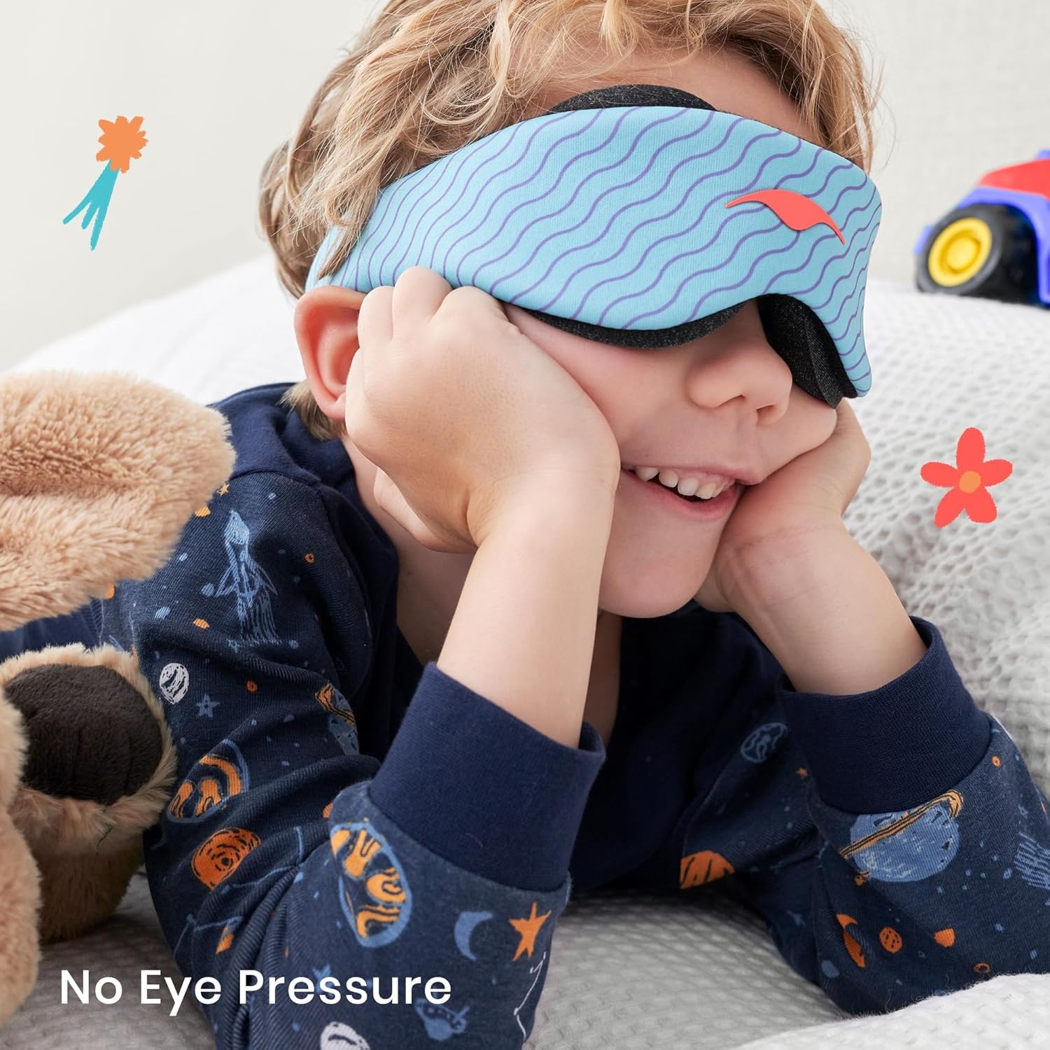 image:imageManta Kids Sleep Mask Comfy amp Cute Blackout Sleeping Mask with Adjustable Eye Cups Soft amp Breathable Machine Washable Kids Eye Mask for Girls Boys Toddler Aged 6 PeriwinkleArctic Blue