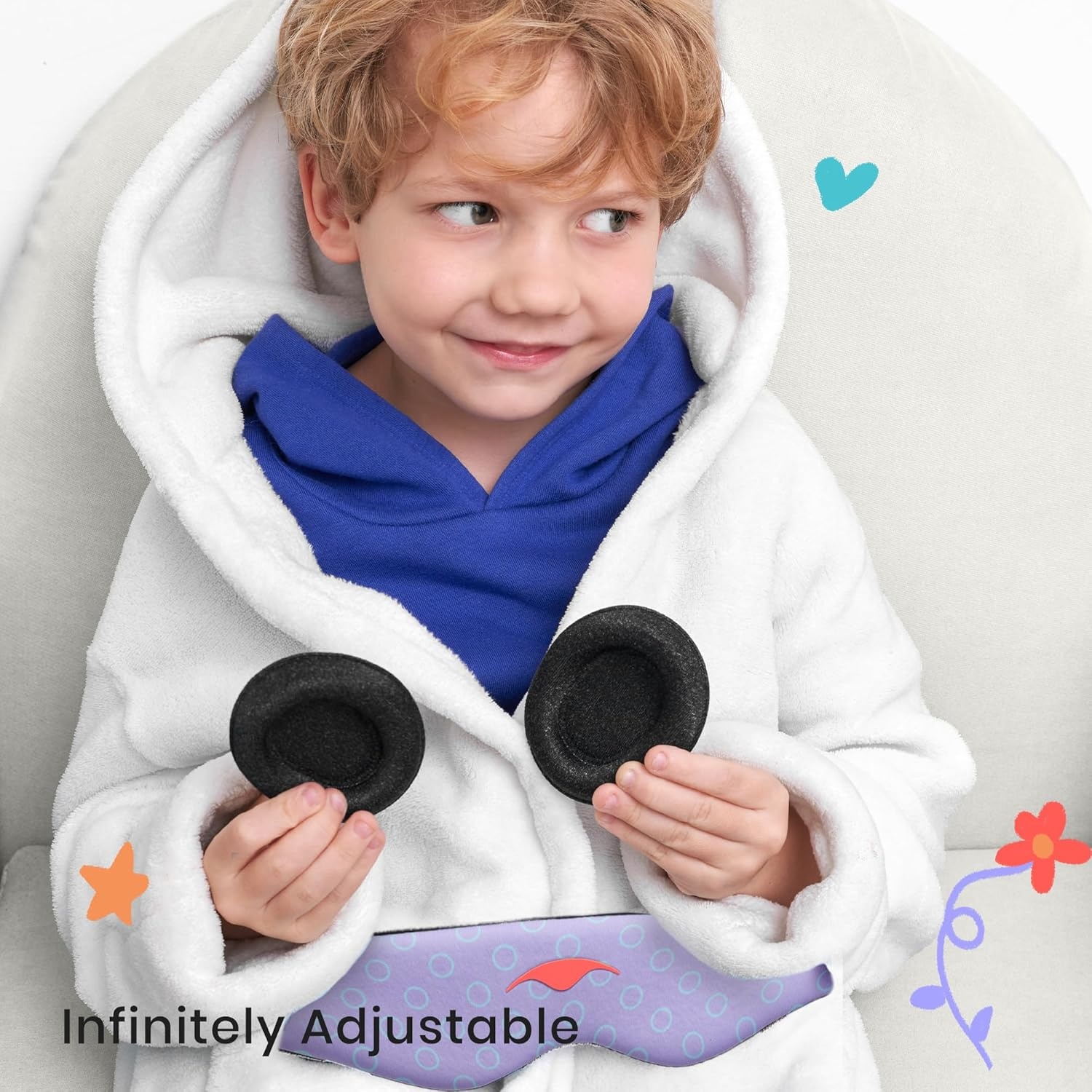 image:imageManta Kids Sleep Mask Comfy amp Cute Blackout Sleeping Mask with Adjustable Eye Cups Soft amp Breathable Machine Washable Kids Eye Mask for Girls Boys Toddler Aged 6 PeriwinklePeriwinkle