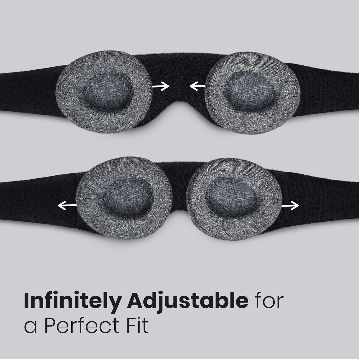 image:imageManta Original Sleep Mask Maximum Blackout Sleep Mask for Deep Sleep Adjustable with Detachable Eye Cups Zero Eye Pressure for Back amp Belly Sleepers Ideal for Travel Shift Work amp Daytime SleepGray