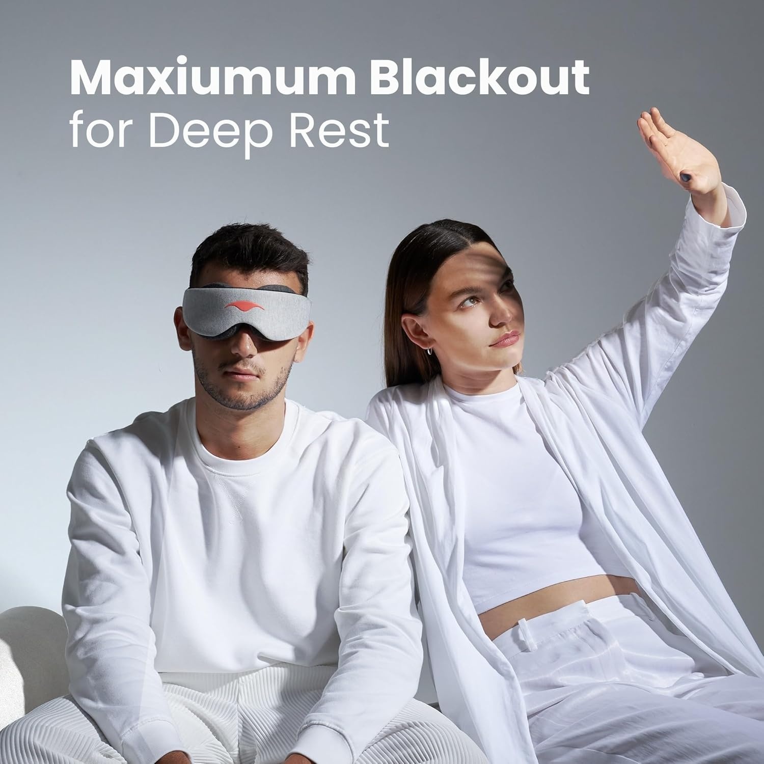 image:imageManta Original Sleep Mask Maximum Blackout Sleep Mask for Deep Sleep Adjustable with Detachable Eye Cups Zero Eye Pressure for Back amp Belly Sleepers Ideal for Travel Shift Work amp Daytime SleepGray