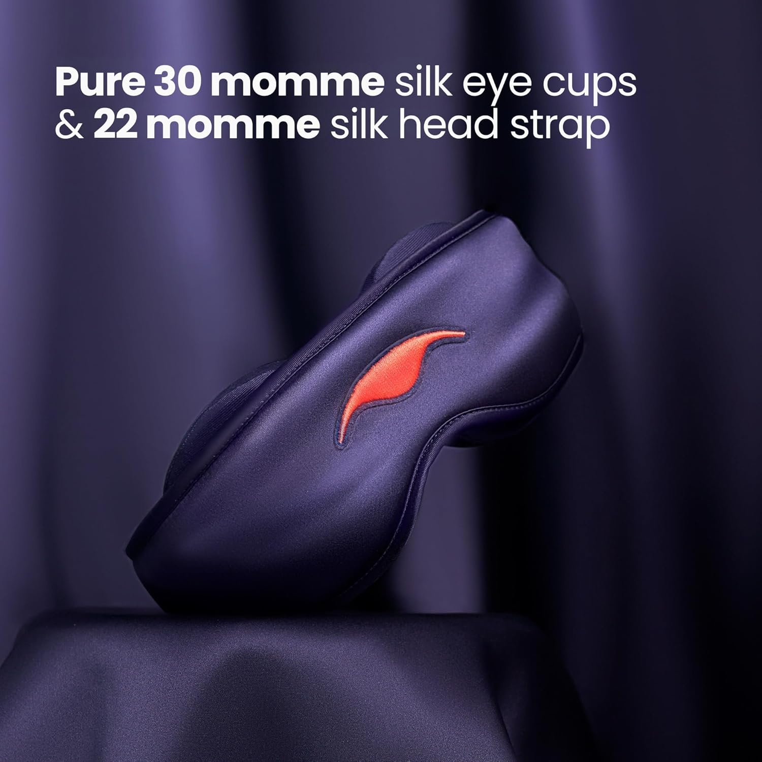 image:imageManta Silk Sleep Mask Premium 22 Momme Silk Eye Mask Designed for Blackout Comfort Breathable and Washable Adjustable Fit PurplePurple