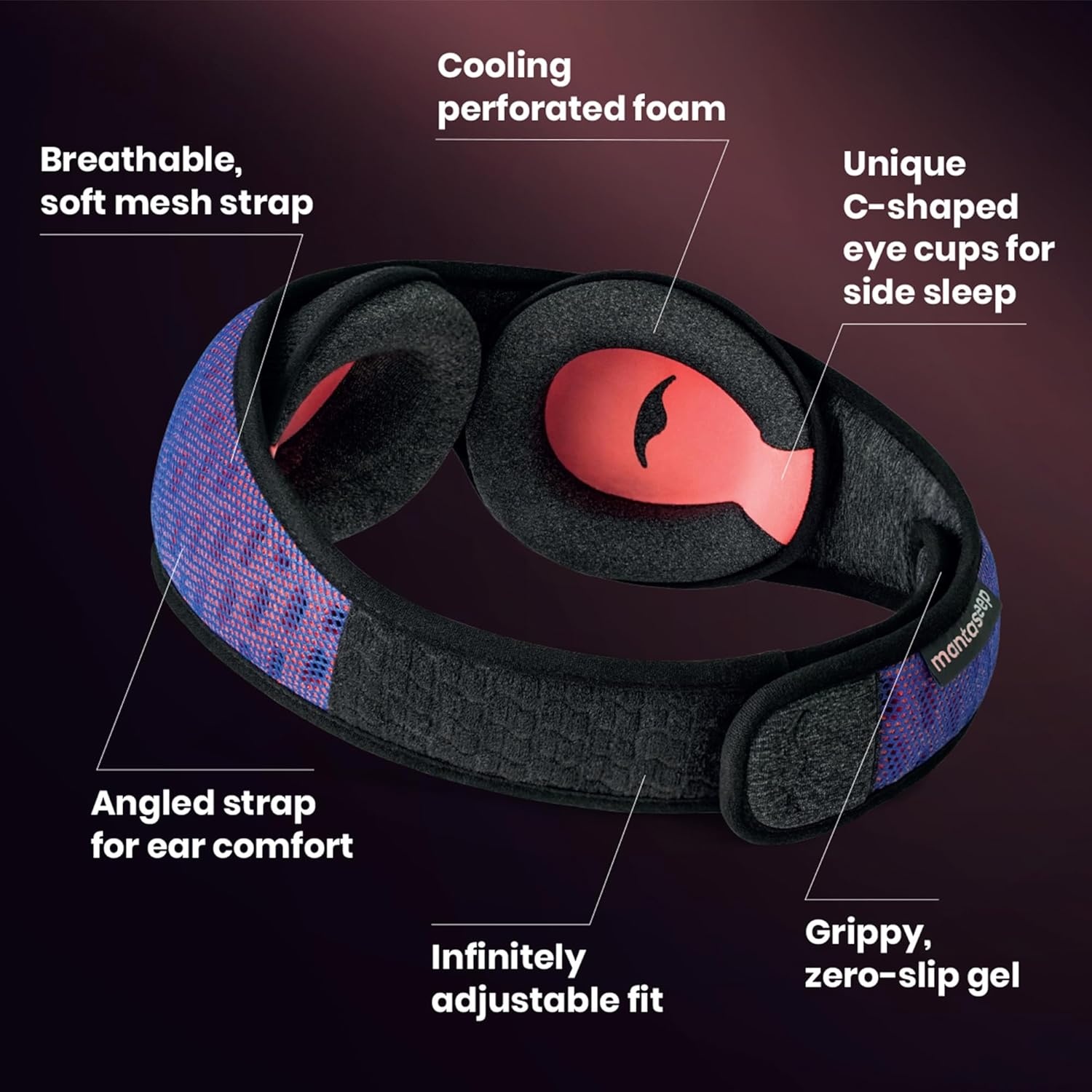 image:imageManta Sleep Pro amp Slim Duo Manta Slim Sleep Mask Manta Pro Sleep Mask 100 Total Blackout Fully Adjustable Zero Eye Pressure Eye Mask for Sleeping Travels and Nap