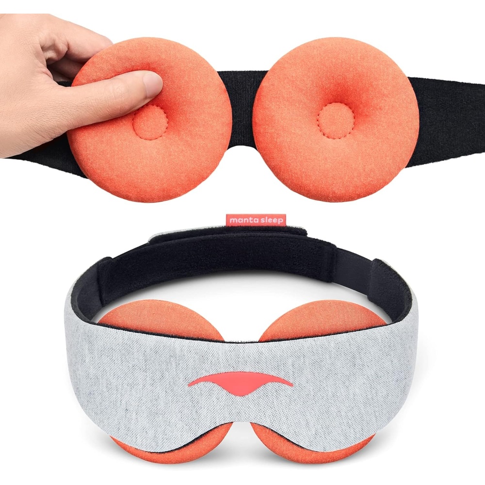 image:imageManta Steam Sleep Mask Reusable NearBlackout Sleeping Mask for Relaxation amp Restful Sleep Adjustable Microwavable Steam Eye Cups for Natural Hydration Eye Strain amp Sinus Relief